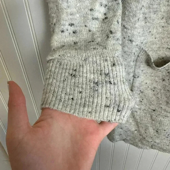 Madewell grey speckle wool blend sweater cardigan open first size XS K24 - Picture 3 of 6
